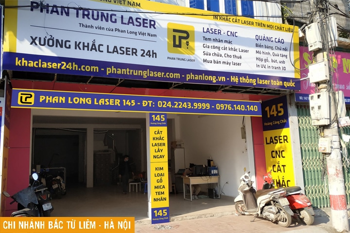 Chi nhánh khắc Laser Phan Long ở bắc từ liêm hà nội