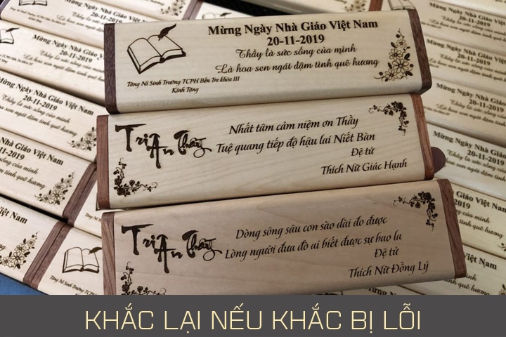 Khắc lại nếu sản phẩm lỗi